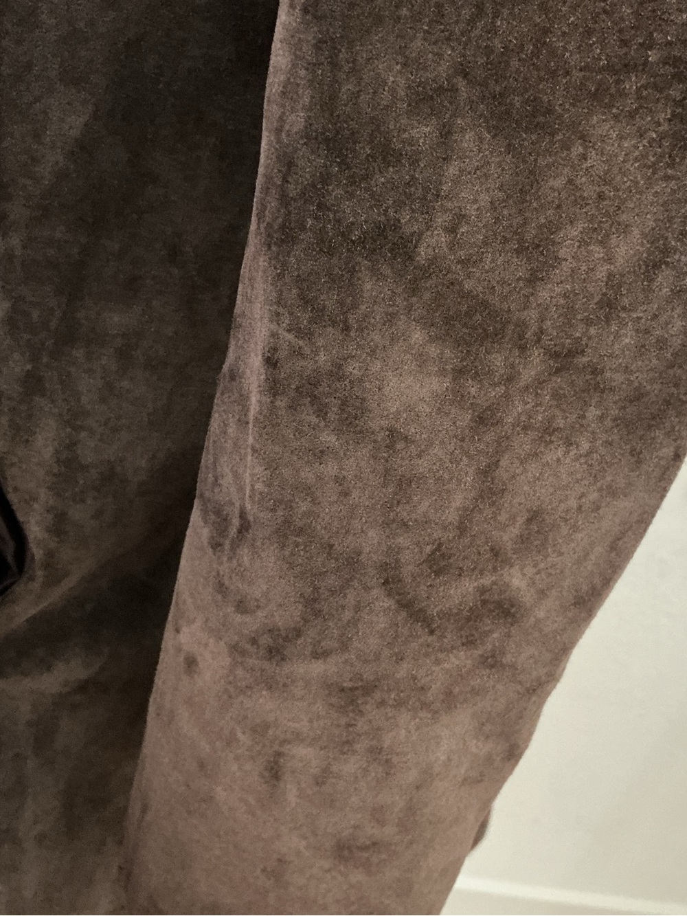 Women's Dark Brown Suede Button-Front Leather Jacket - Picture 4 of 10
